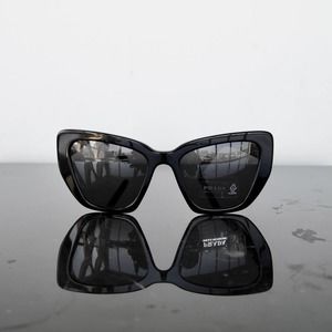 PRADA Black Cat-Eye Sunglasses